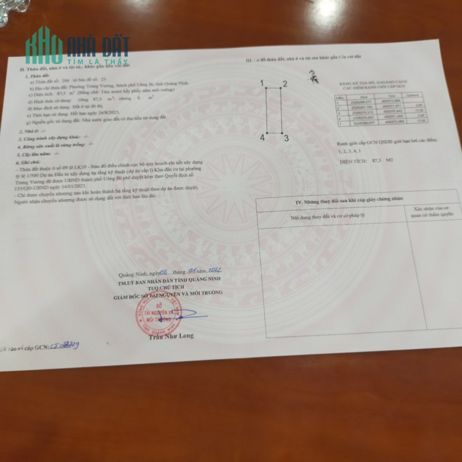 Bán lô đất LK10-09 dự án Fecility, TP Quảng Ninh. 87,5m2, chỉ 2.1 tỷ. LH:0858345786.