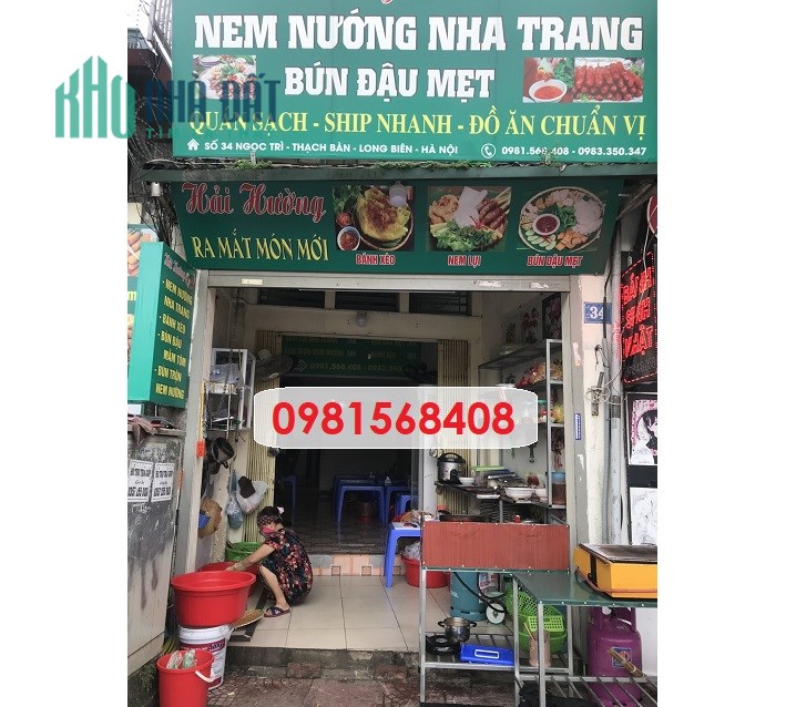 Nhượng cửa hàng Nem nướng Nha Trang tại Thạch Bàn, Long Biên, 0981568408