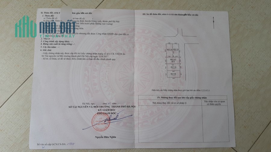 Bán gấp 40m đất Sơn Du nguyên khê đường 5m ngõ thông