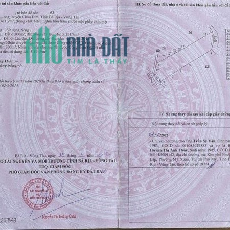 ⭐Chính chủ cần tiền bán gấp lô đất 2 Mặt tiền Thị trấn Kim Long, H.Châu Đức; BRVT; 10.5 tỷ;