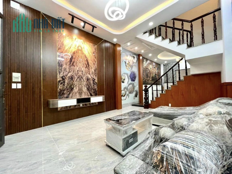 NHÀ ĐẸP LÂM THỊ HỐ Q12 - NỘI THẤT XỊN SÒ - XE HƠI NGỦ TRONG NHÀ - GẦN HIỆP THÀNH CITY - SỔ ĐẸP