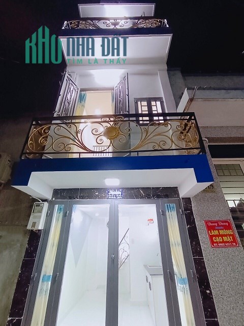 BÁN NHÀ 1 TRỆT 1 LỬNG 2 LẦU, NHÀ MỚI 100% - QUYẾT ĐỊNH CẤP SỐ NHÀ 2004