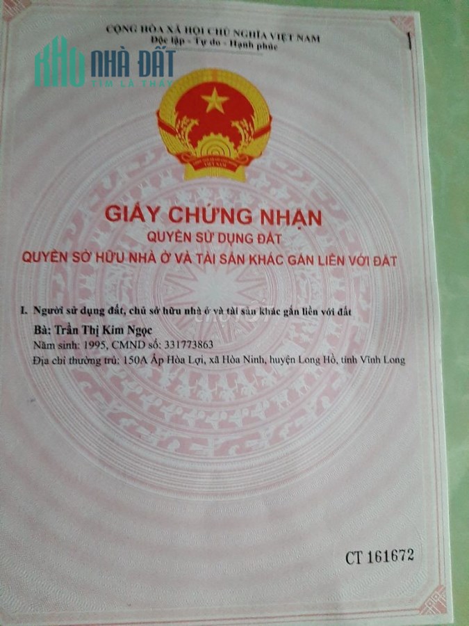 Chính Chủ Cần Bán 600m2 Đất Full Thổ Cư Giá Rẻ Ngay Gần Cầu Xáng-Bạc Liêu