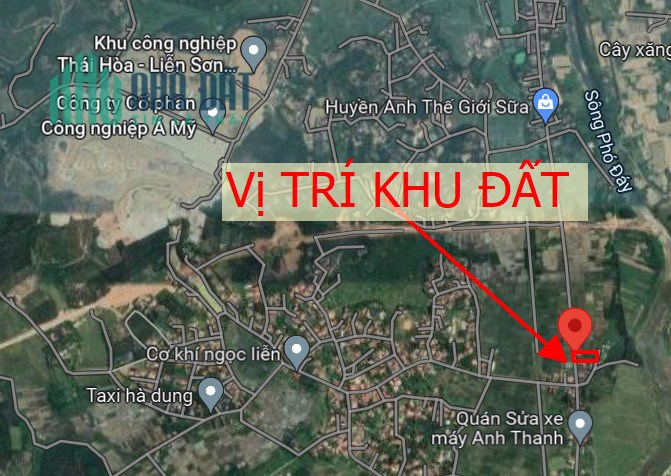 ( Cắt lỗ ) Bán 120m2 đất nền KCN Khu công nghiệp Thái Hòa - Liễn Sơn - Liên Hòa, Lập Thạch,