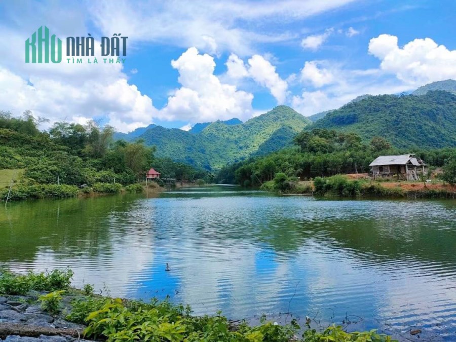 Lô góc Mặt Hồ trong xanh tuyệt đẹp. Giá sập sàn 999tr. 1290m 500m ont tại Yên Nghiệp - Lạc Sơn -