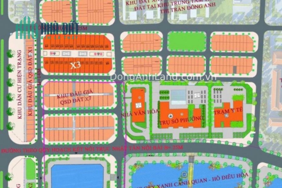 Bán 119m đấu giá X7 Uy Nỗ Đông Anh – Khu 3 Ha vườn đào Đông Anh kinh doanh