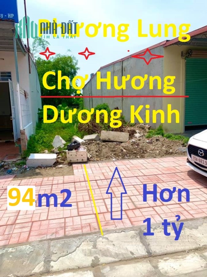 Hơn 1 tỷ Mặt Đường 15m Chợ Hương Dương Kinh , Hải Phòng