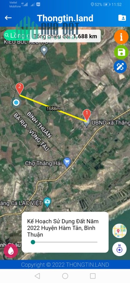 Bán đất mẫu xã Thắng Hải gần ubnn xã Thắng Hải giá 3,5 tỷ/ hec