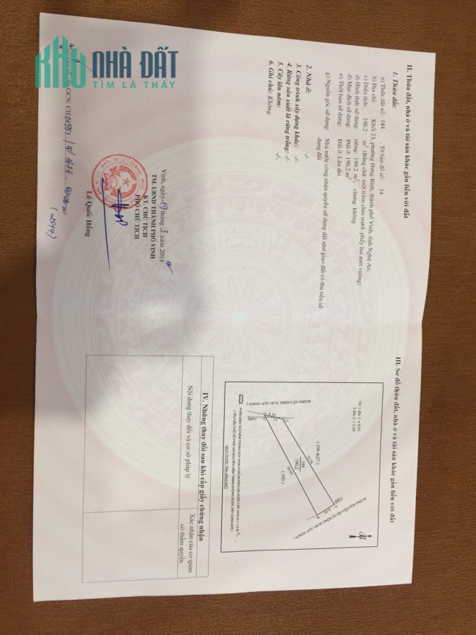 Chính chủ cần bán lô đất mặt đường 167, Nguyễn Văn Cừ, TP Vinh, Nghệ An.