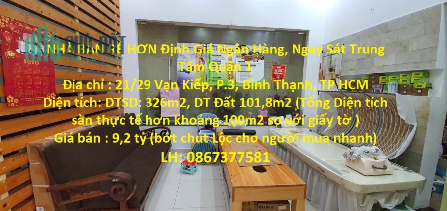 NHÀ BÁN RẺ HƠN Định Giá Ngân Hàng, Ngay Sát Trung Tâm Quận 1