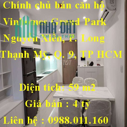 Chính chủ bán căn hộ Vinhomes Grand Park