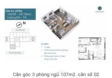 ⭐Chính chủ bán CHCC căn góc tầng đẹp toà Tropical Flizz Home Hoàng Mai; 4,1 tỷ; 0393585877