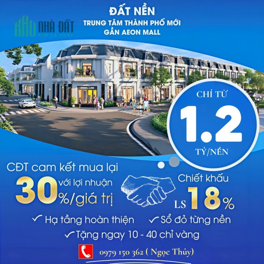 Đất nền đầu tư Bến Cát Cam kết Lợi nhuận 30% sau 18 tháng, giá chỉ từ 1,2 tỷ/nền