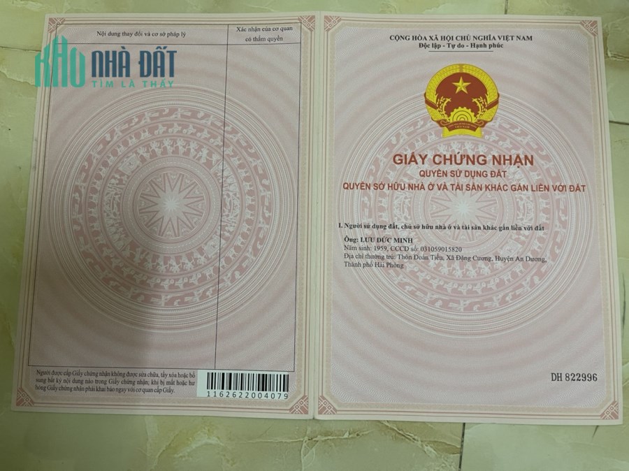 Chính chủ bán 50m2 trung tâm Kiều Trung, Hồng Thái, An Dương giá chỉ 9xx triệu