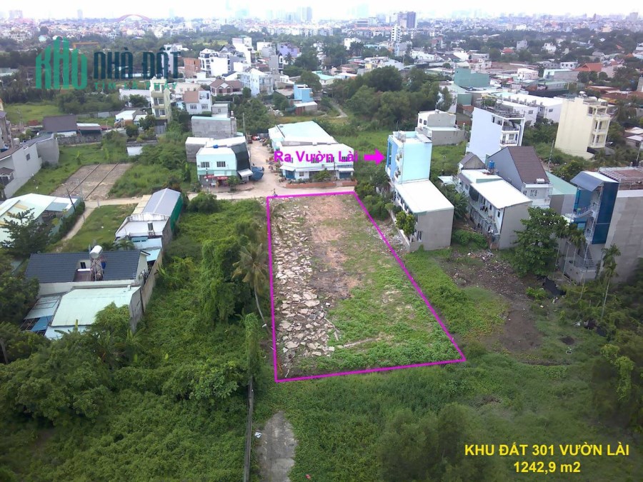 Bán đất thổ cư 1.240m2 đường Vườn Lài, An Phú Đông quận 12 tiện làm căn hộ dịch vụ