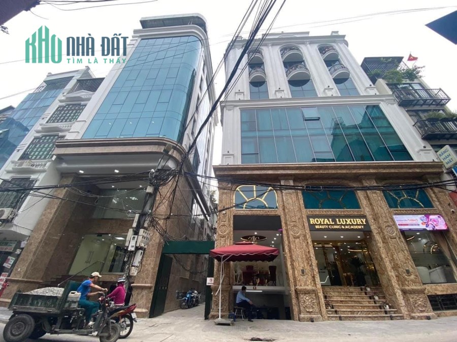 CỰC HIẾM Tòa nhà phố Hoàng Ngân, 112m2, 8 tầng, Gara, Vỉa hè, kinh doanh dòng tiền khủng