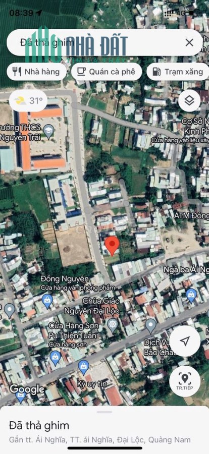 CẦN TIỀN BÁN GẤP ĐẤT 6X23 KHU NGUYỄN TRÃI MỚI, THỊ TRẤN ÁI NGHĨA, HUYỆN ĐẠI LỘC, QUẢNG NAM.