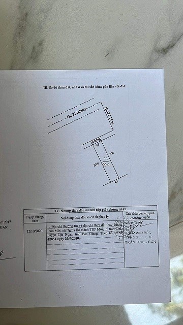 CHÍNH CHỦ CẦN BÁN ĐẤT THUỘC HUYỆN LỤC NGẠN TỈNH BẮC GIANG