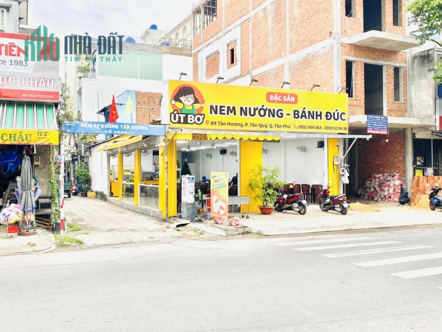 Bán góc 2MTKD Tân Hương,DT 8.44x20m, 1 Lầu , Gía 26.5 tỷ TL