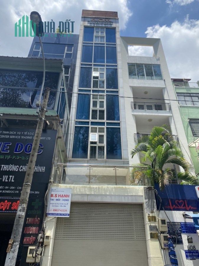Bán tòa nhà văn phòng đường Sư Vạn Hạnh ngay. Lý Thái Tổ diện tích trệt 4 lầu giá 34 tỷ