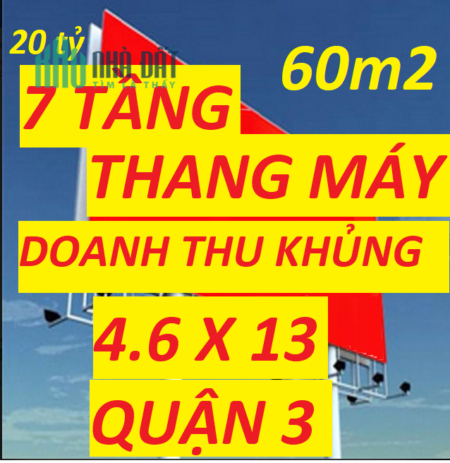 🔥MUA BÁN NHÀ ĐẤT, QUẬN 3, 7 TẦNG THANG MÁY,HẺM 8M THU NHẬP KHỦNG