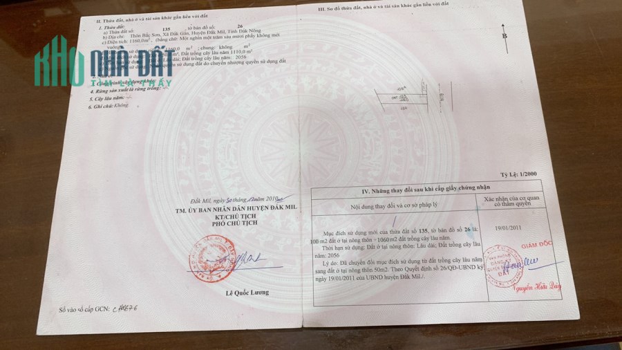 Bán nhanh lô đất đẹp thuộc mặt tiền QL14, thuộc Xã Đak Ghềnh, Huyện Dak Mil, Đak Nông
