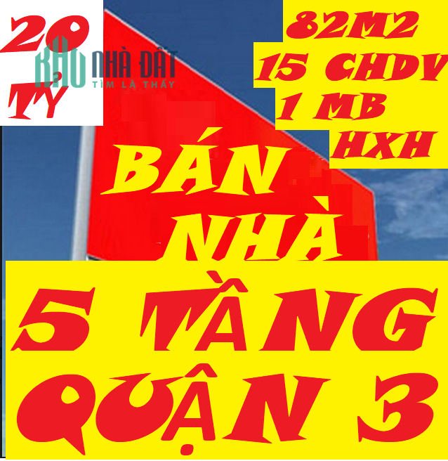 🔥MUA BÁN NHÀ ĐẤT, QUẬN 3, 5 TẦNG DOANH THU 90 TRIỆU THÁNG
