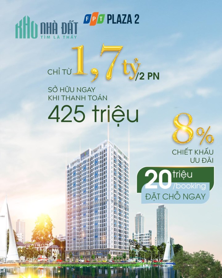 Căn Hộ FPT Plaza2 Đà Nẵng Sở Hữu Ngay Chiết Khấu lên đến 8%