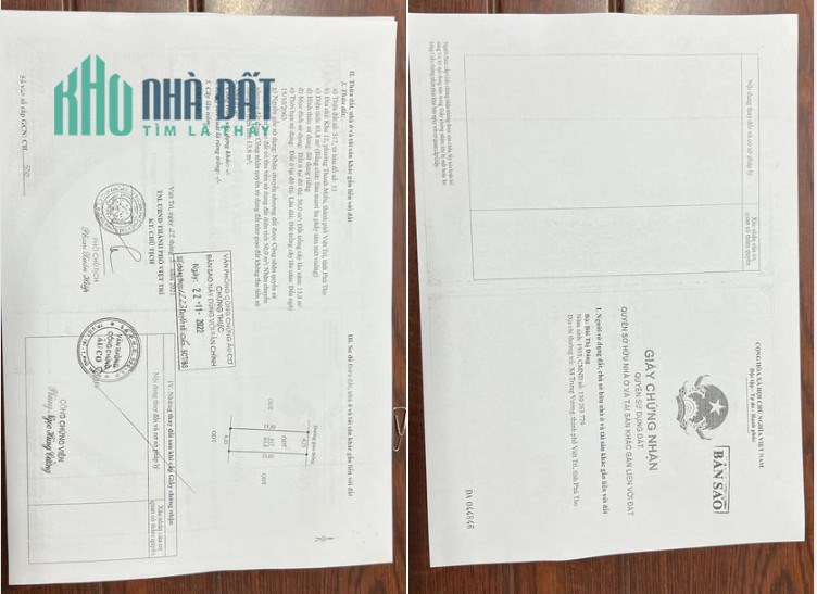 Chính chủ cần tiền bán nhanh lô đất tại Khu 12 – Phường Thanh Miếu – TP Việt Trì – Tỉnh Phú Thọ.