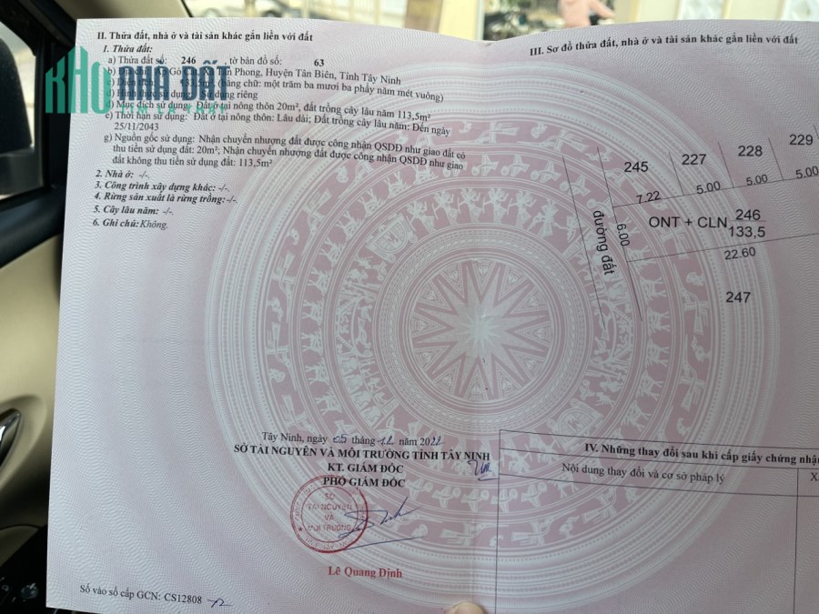 Chương trình đại hạ giá lô đất bên Tây Ninh, 6m ngang, SHR, 15 ngày công chứng