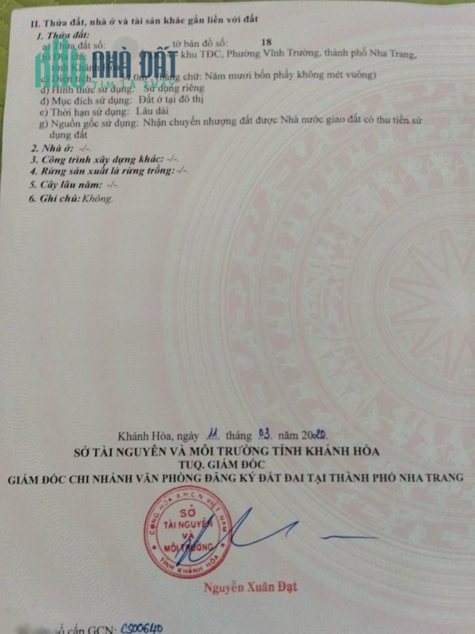 BÁN NHÀ MĂT TIỀN NHA TRANG, KHÁNH HÒA,Gía 2.8 tỷ