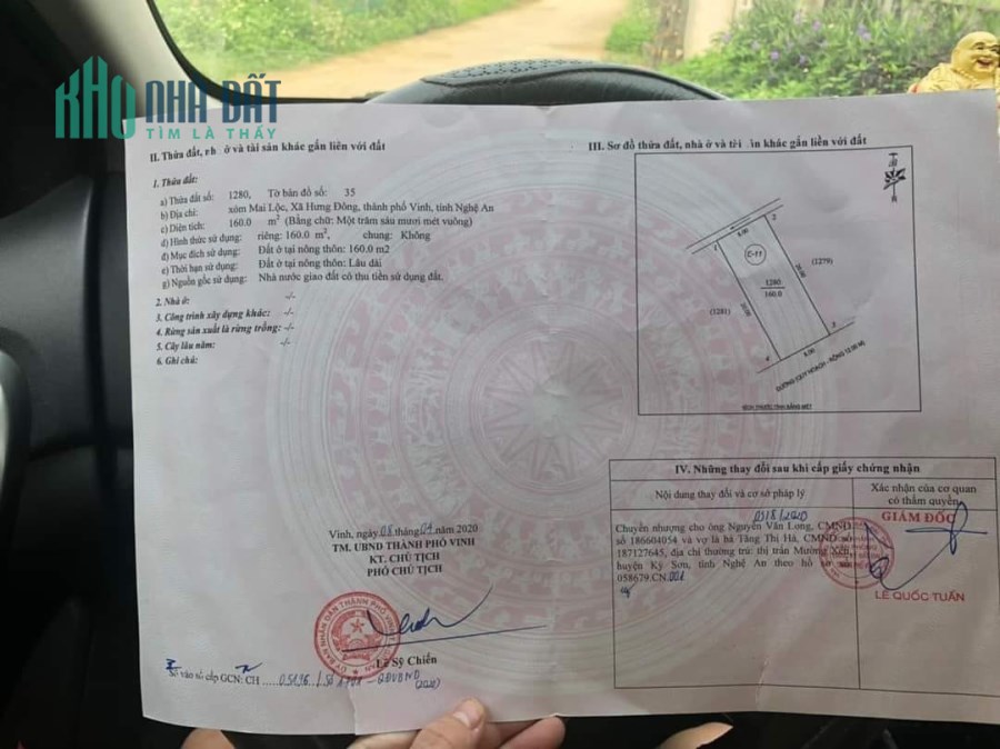 Đất  Đấu Giá Mai Lộc Hưng Đông Lối 2 Đường 72m TP Vinh