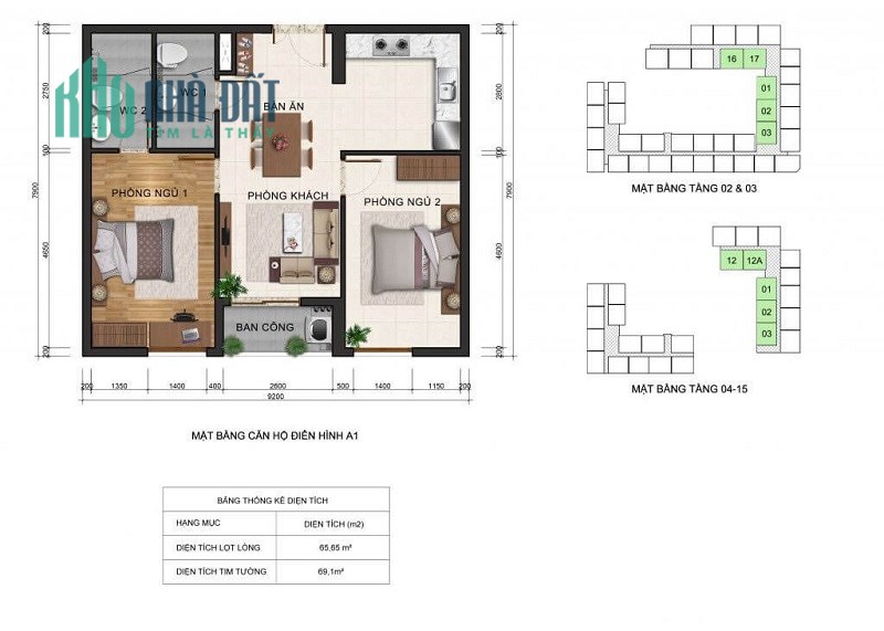 Bán lỗ căn hộ 70m2, 2 phòng, 2WC, view hồ bơi rẻ hơn 150tr