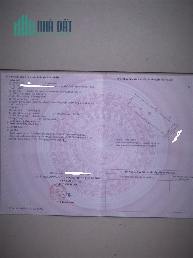 Nhà chính chủ, Mặt phố Nguyễn Viết Xuân, Thanh Xuân, Hà Nội 70m2 4 tầng 19 tỷ có TL