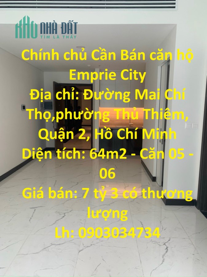 Chính chủ Cần Bán căn hộ Emprie City