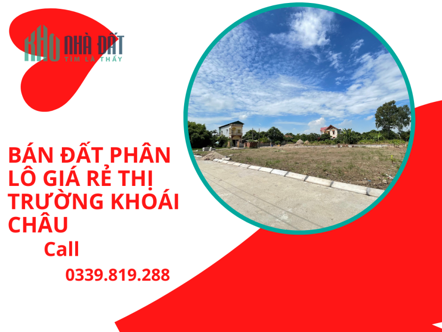 BÁN ĐẤT THỔ CƯ TẠI KHOÁI CHÂU HƯNG YÊN