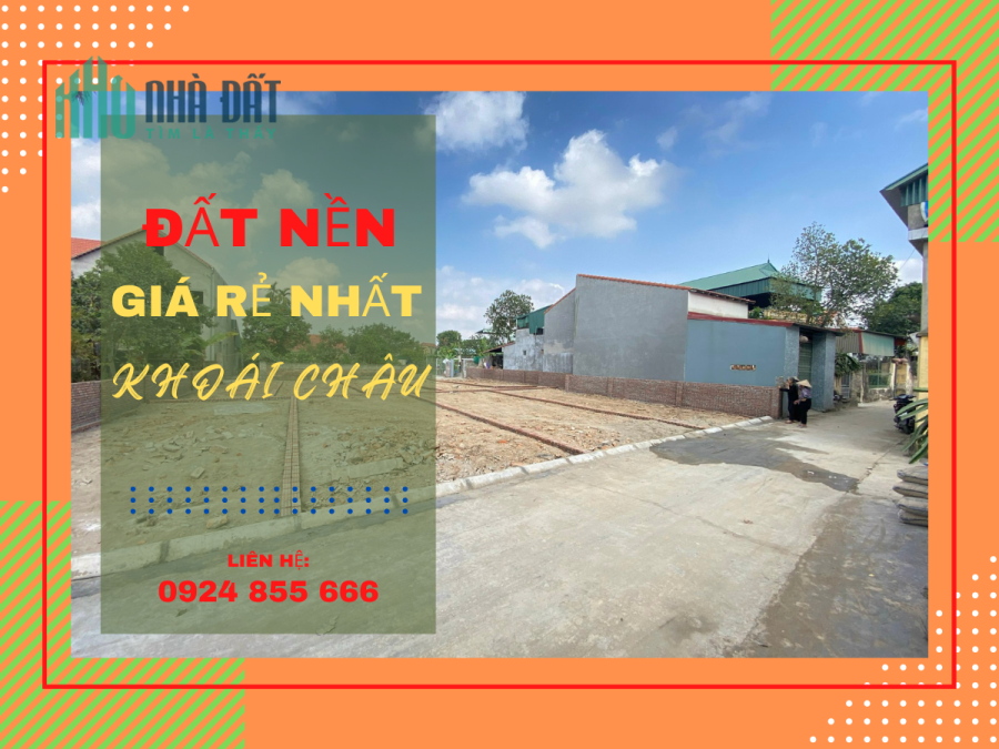 Bán nhanh lô đất Sổ đỏ giá tốt nhất cạnh trung tâm xã Đông Kết, Khoái Châu, vị trí rất gần Hà Nội.
