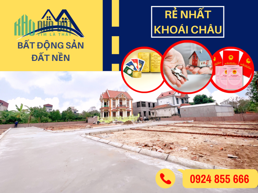 Mua đất Khoái Châu lời ngay cả trăm triệu do khách cần tiền bán lỗ.