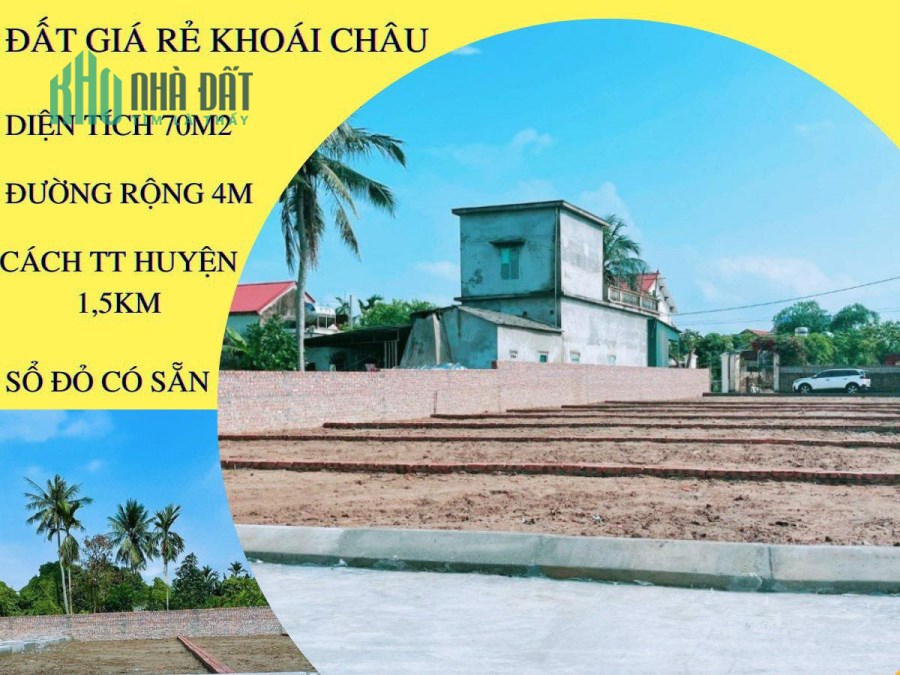 Bán đất gần trung tâm thị trấn Khoái Châu