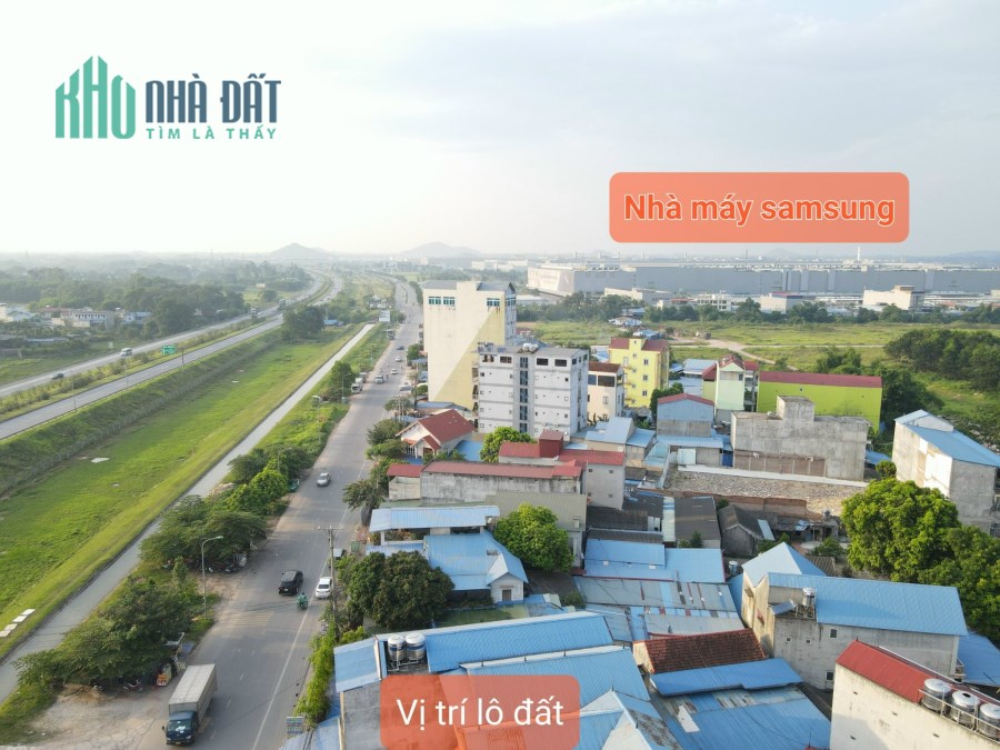 CHÍNH CHỦ cần bán khu sam sung bán lô đất 127m full thổ cư ngay mặt đường  gom vào sam sung thái