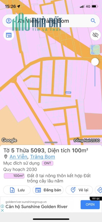 CHÍNH CHỦ CẦN BÁN ĐẤT ĐỊA CHỈ : XÃ AN VIỄN HUYỆN TRẢNG BOM ĐỒNG NAI