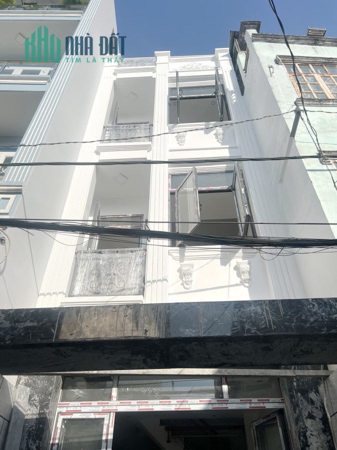 Nhà 4 tầng nở hậu, xây mới HXH đường Bùi Minh Trực P5Q8. Giá 6.48 tỷ TL