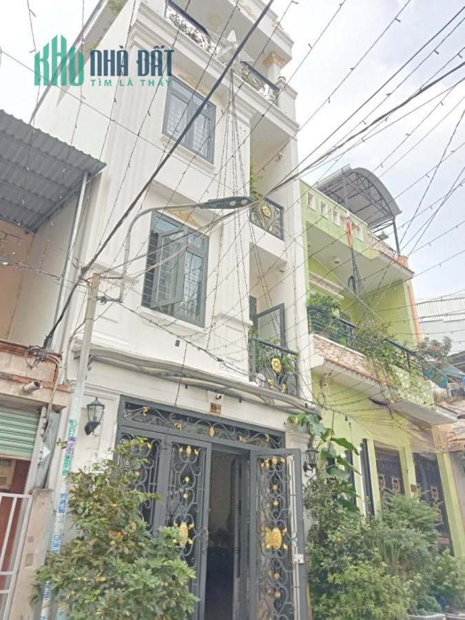 Nhà mới 4 tầng Nở hậu đường NB Bùi Minh Trực P6,Q8