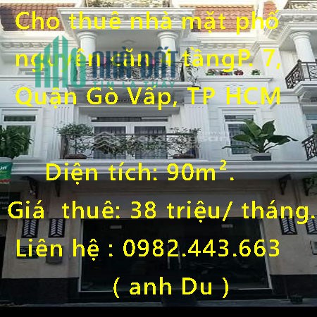 Cho thuê nhà mặt phố nguyên căn 4 tầng, DT sàn 90m² trong KDC CityLand Gò Vấp
