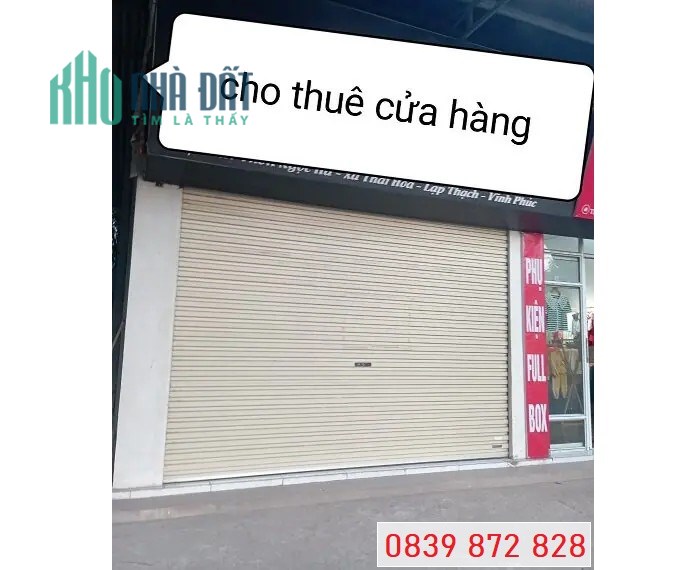 Cho thuê cửa hàng tại thôn Đình Tre, Thái Hòa, Lập Thạch, Vĩnh Phúc; 7tr/th; 0839872828