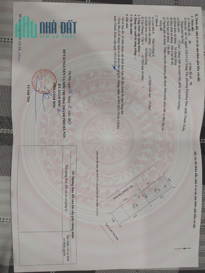 Chính chủ bán nhà phố Lê Trọng Tấn, Thanh Xuân