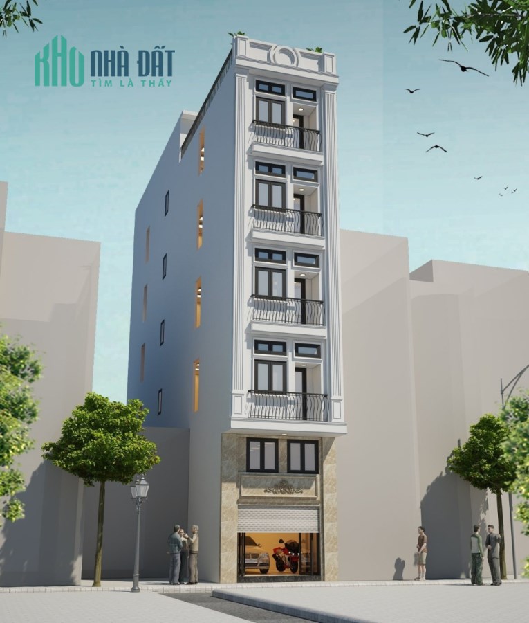 Bán toà nhà CHDV 25 phòng mới tinh Khương Đình 97mx7 tầng.Mặt tiền 6m.ngõ thông,gần chợ,ô tô đỗ cổng