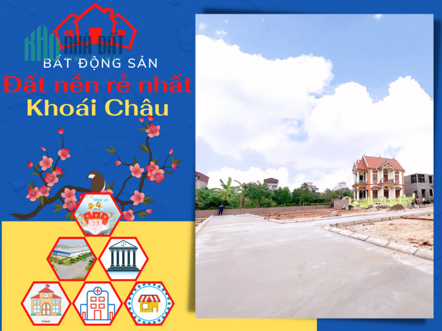 Đất sổ đỏ Khoái Châu  giá Cắt lỗ cho Khách chỉ vài trăm triệu/ lô