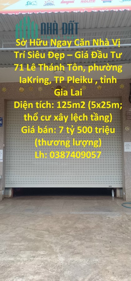 Sở Hữu Ngay Căn Nhà Vị Trí Siêu Đẹp – Giá Đầu Tư 71 lê Thánh Tôn
