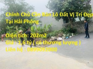 Chính Chủ Cần Bán Lô Đất Vị Trí Đẹp Tại huyện An Lão, Hải Phòng